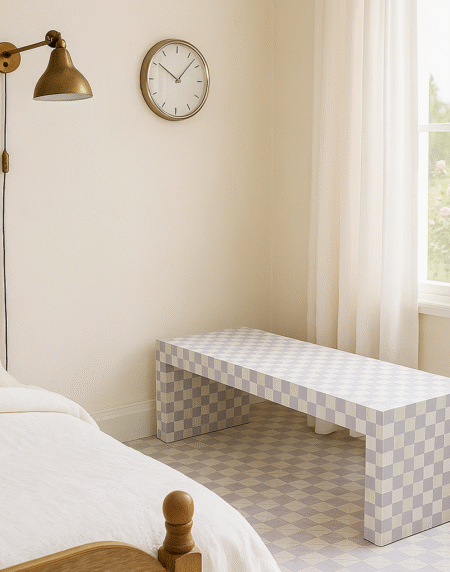 white-bone-inlay-lilac-checkerboard-bench-coffee-table